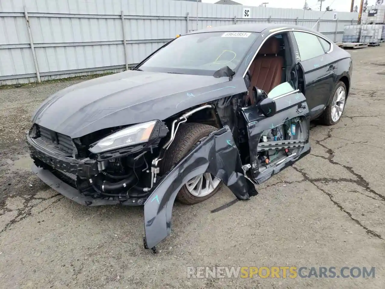 2 Photograph of a damaged car WAUABCF5XMA021762 AUDI A5 2021