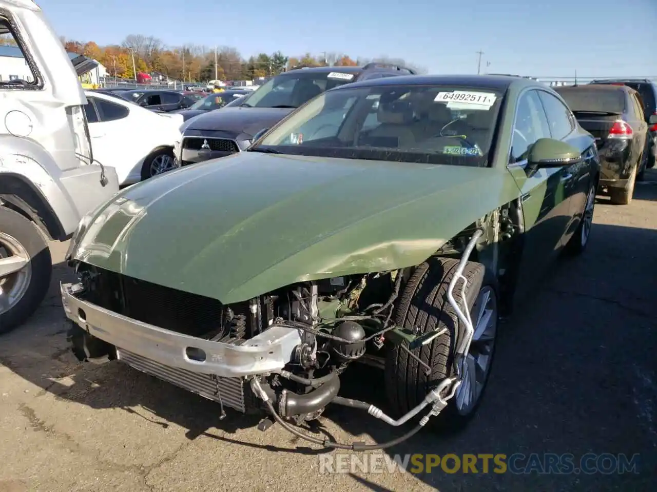 2 Photograph of a damaged car WAUCBCF50MA041298 AUDI A5 2021