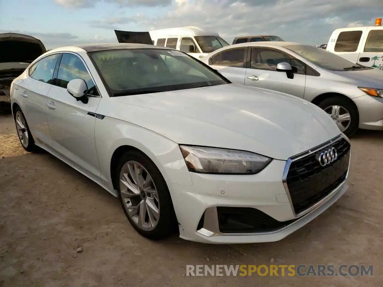 1 Photograph of a damaged car WAUCBCF56MA061636 AUDI A5 2021