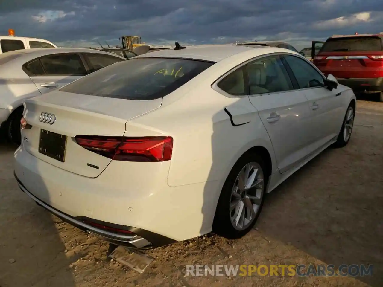 4 Photograph of a damaged car WAUCBCF56MA061636 AUDI A5 2021