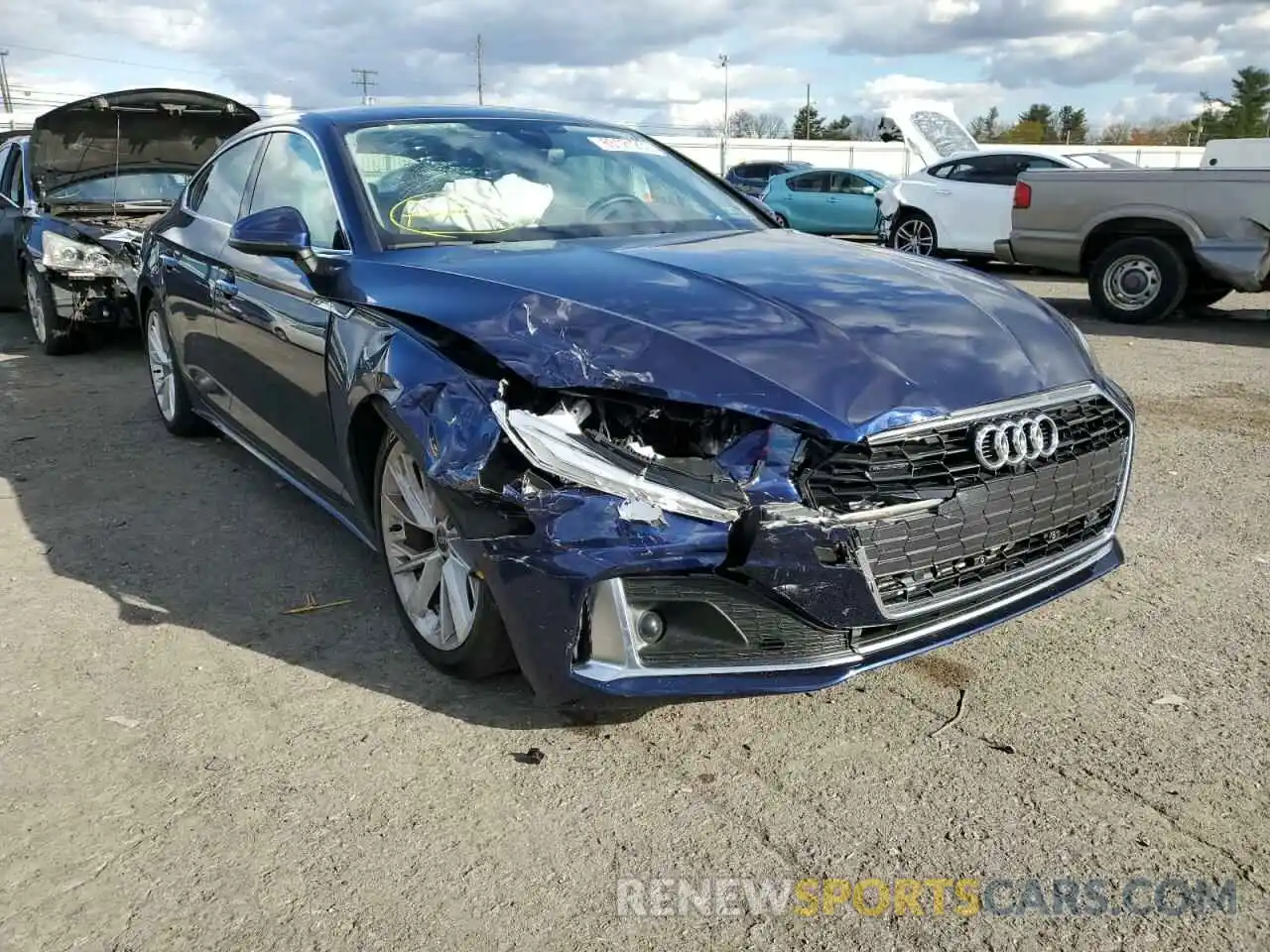 1 Photograph of a damaged car WAUCBCF5XMA062806 AUDI A5 2021