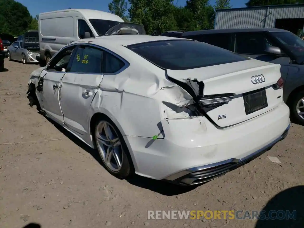 3 Photograph of a damaged car WAUDACF50MA010737 AUDI A5 2021