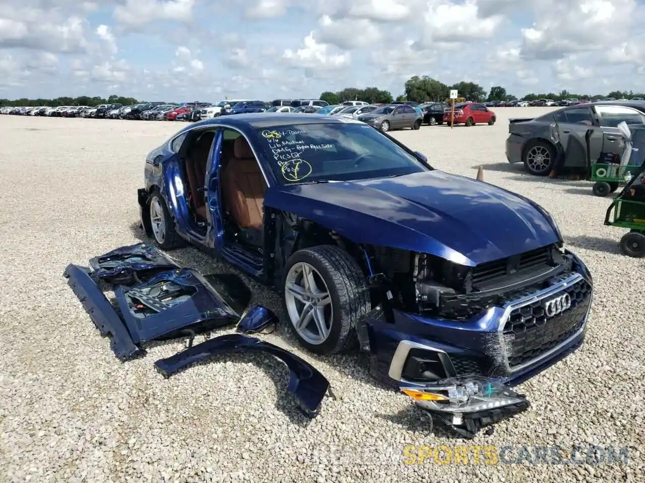 1 Photograph of a damaged car WAUDACF50MA023469 AUDI A5 2021