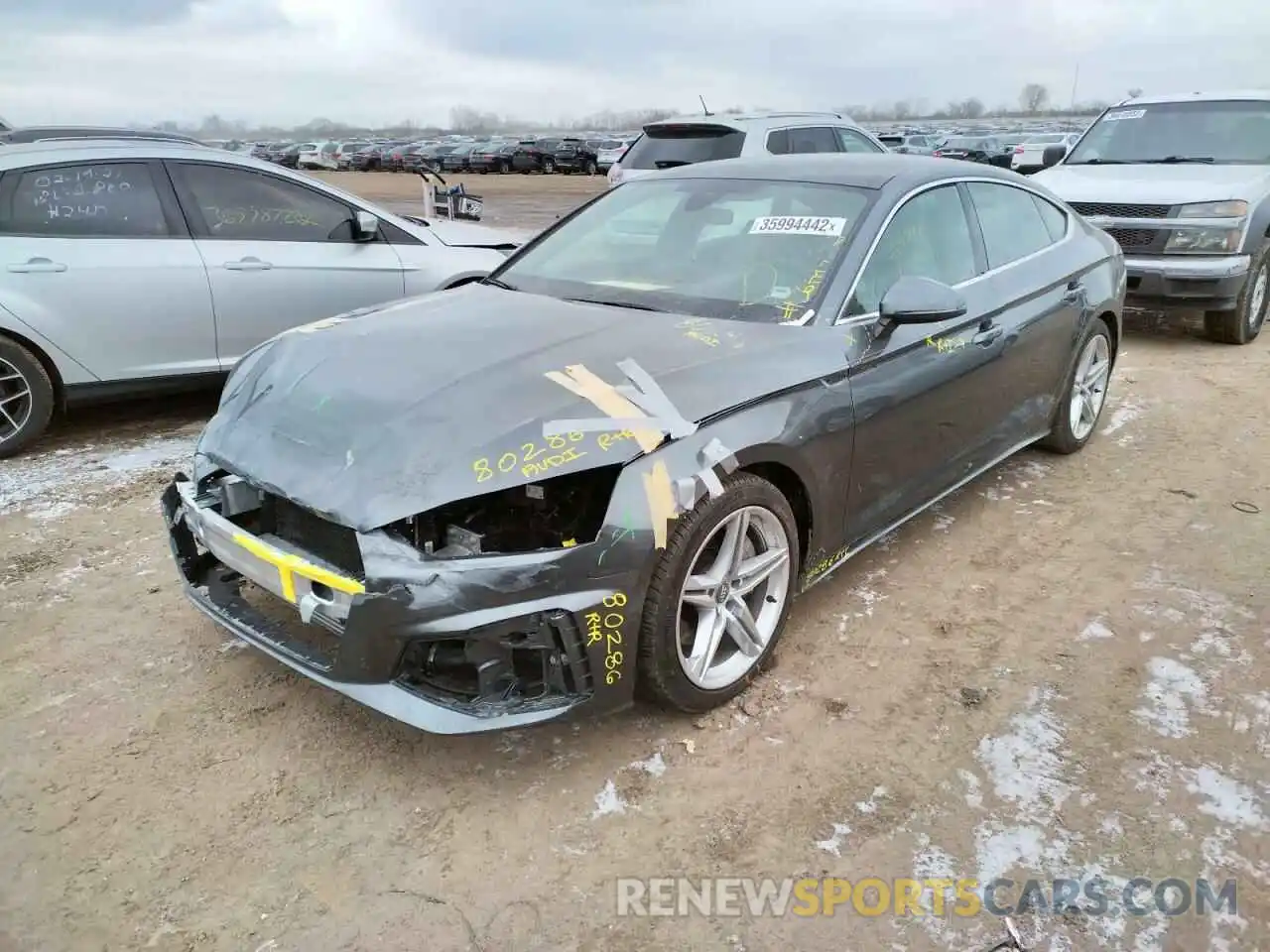 2 Photograph of a damaged car WAUDACF53MA012532 AUDI A5 2021