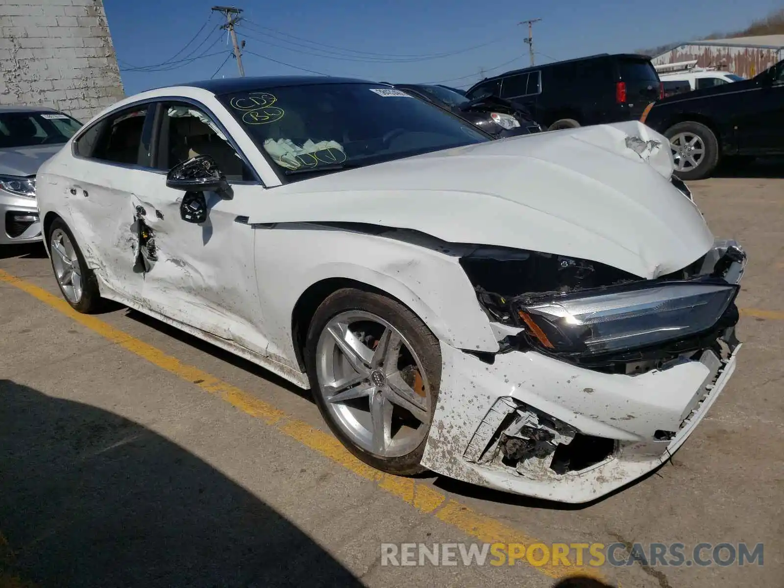 1 Photograph of a damaged car WAUDACF54MA016010 AUDI A5 2021