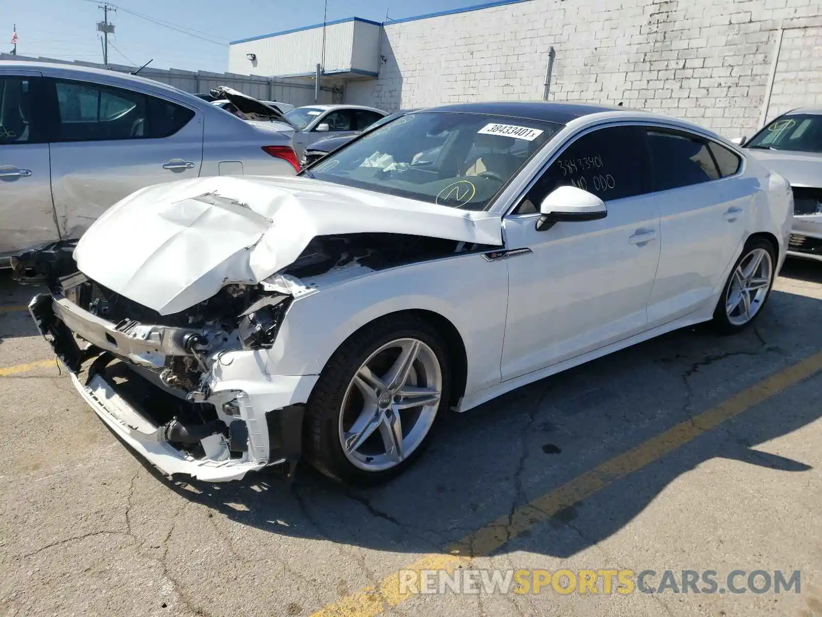 2 Photograph of a damaged car WAUDACF54MA016010 AUDI A5 2021