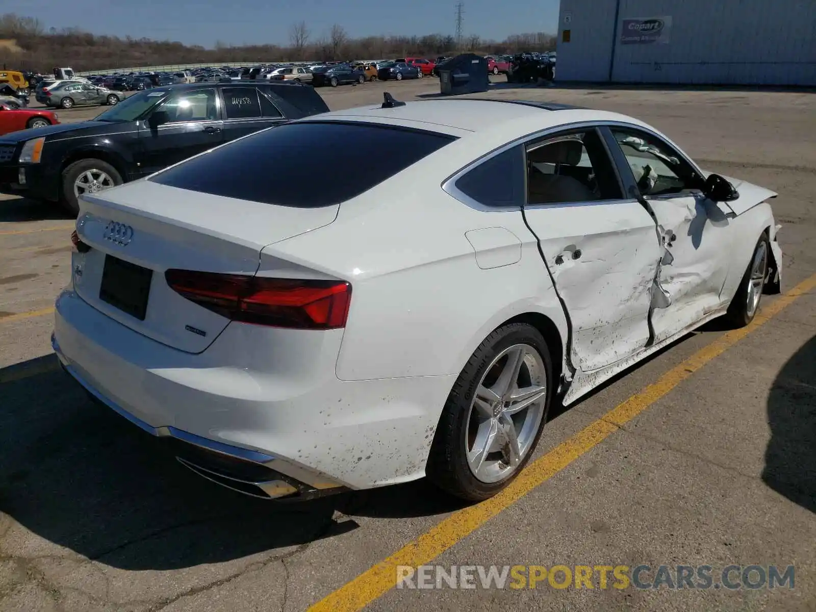 4 Photograph of a damaged car WAUDACF54MA016010 AUDI A5 2021