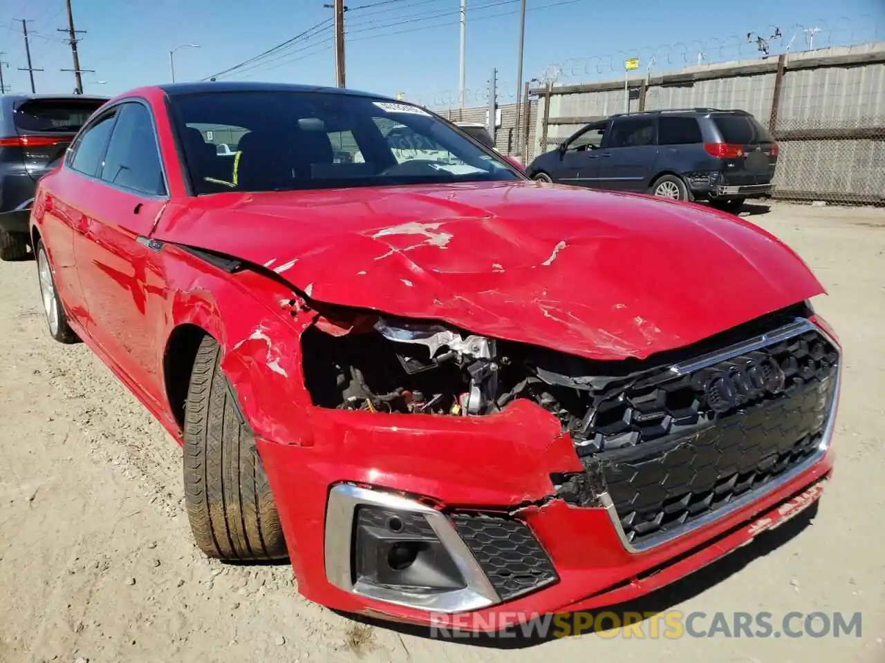 1 Photograph of a damaged car WAUDACF55MA012564 AUDI A5 2021