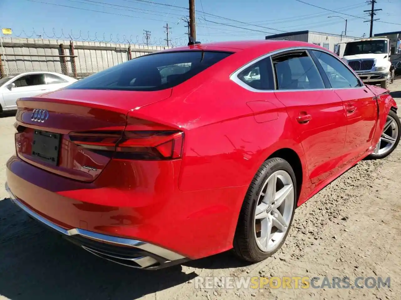 4 Photograph of a damaged car WAUDACF55MA012564 AUDI A5 2021