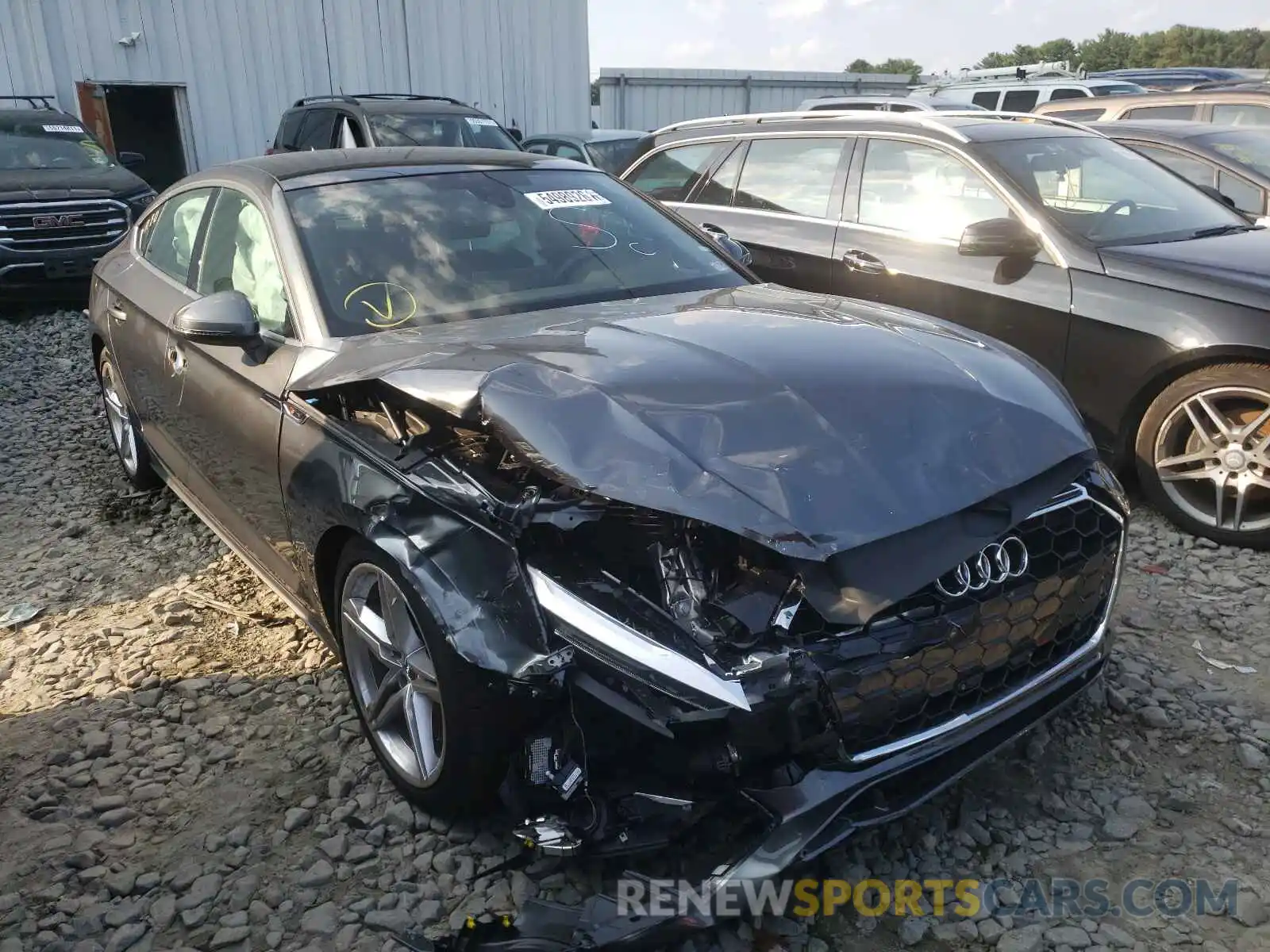 1 Photograph of a damaged car WAUDACF56MA012024 AUDI A5 2021