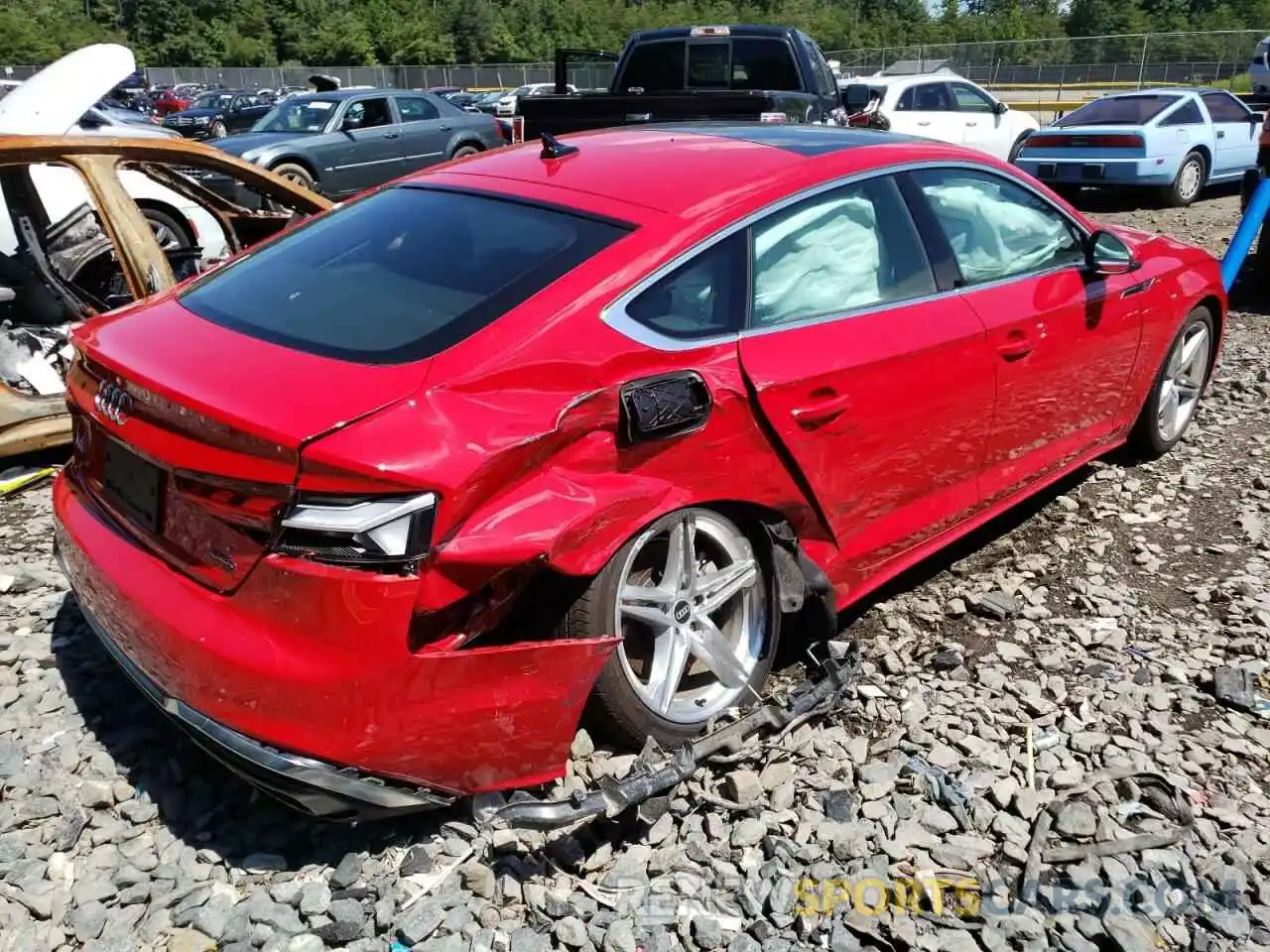 4 Photograph of a damaged car WAUDACF56MA054208 AUDI A5 2021