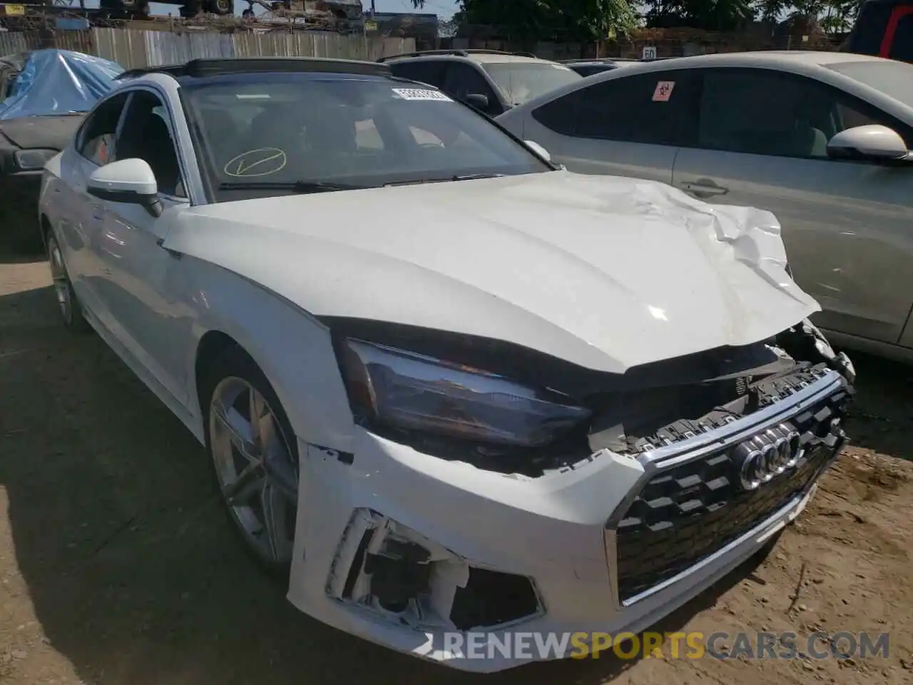 1 Photograph of a damaged car WAUDACF58MA059233 AUDI A5 2021