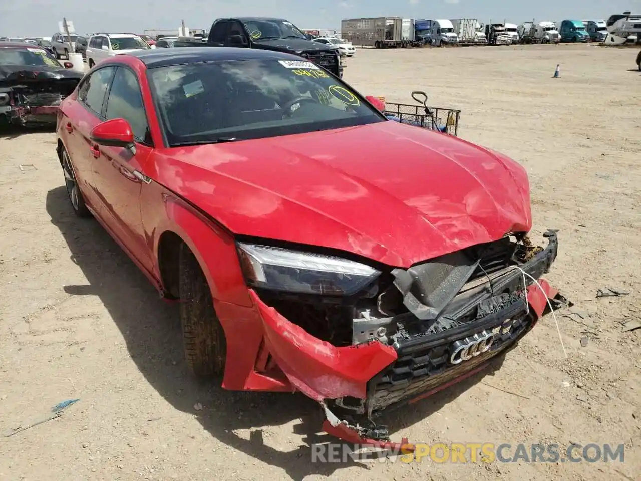 1 Photograph of a damaged car WAUFACF57MA049768 AUDI A5 2021