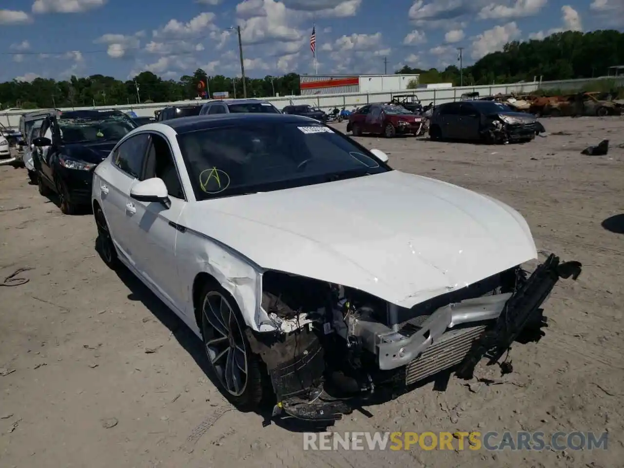 1 Photograph of a damaged car WAUFACF57MA050662 AUDI A5 2021