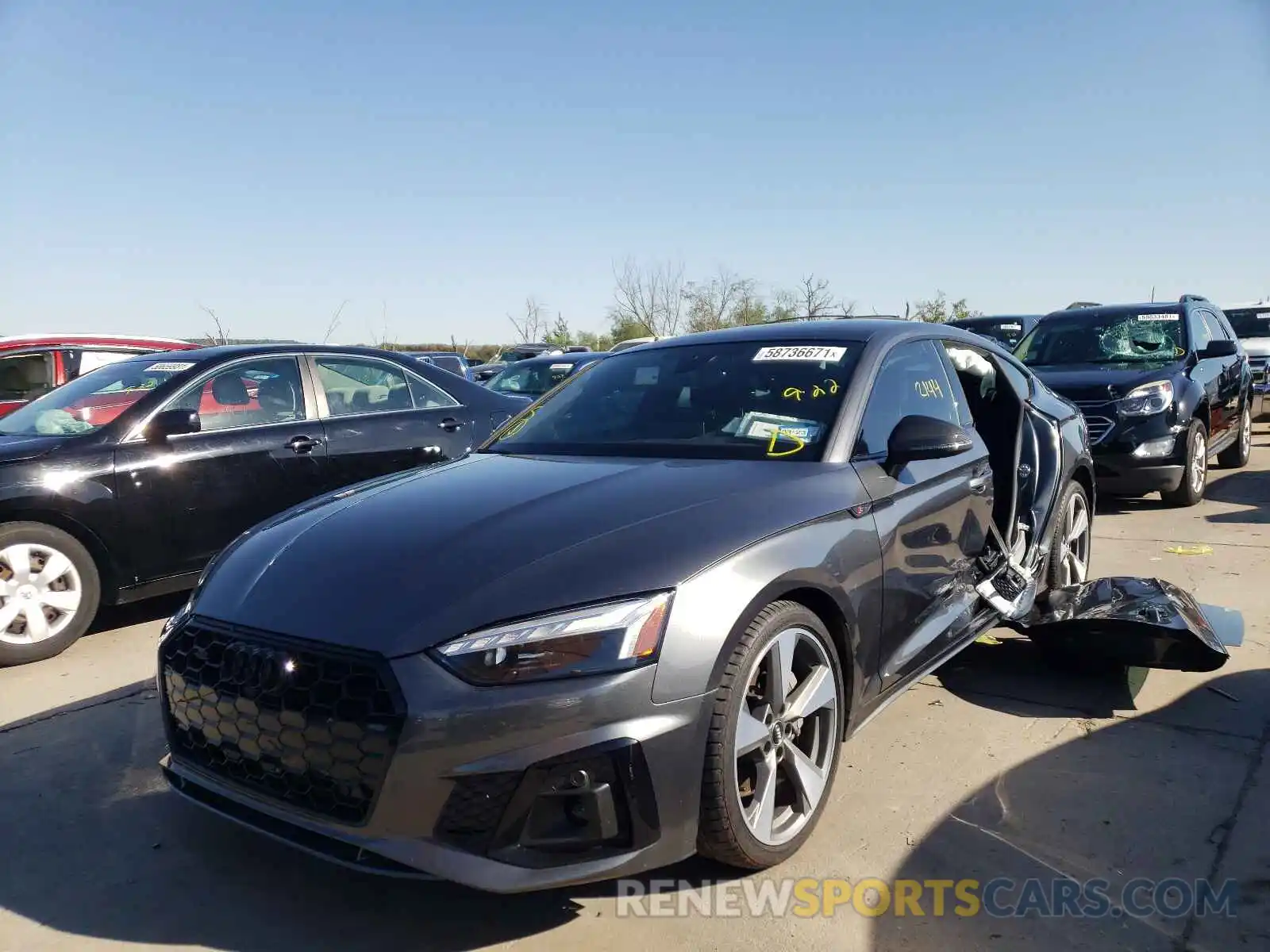 2 Photograph of a damaged car WAUFACF58MA015757 AUDI A5 2021