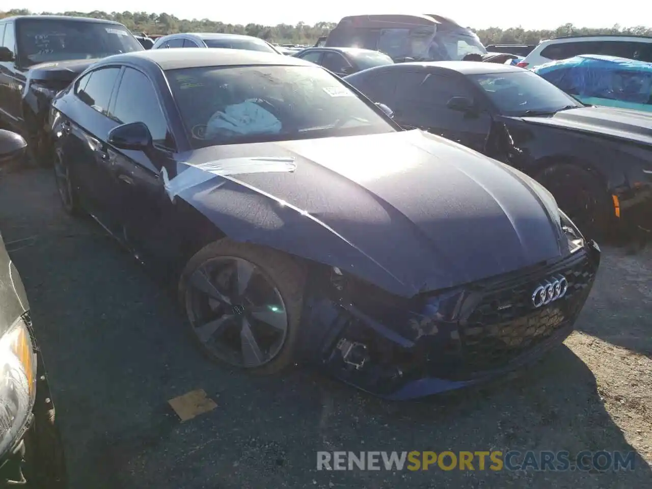 1 Photograph of a damaged car WAUFACF58MA019629 AUDI A5 2021