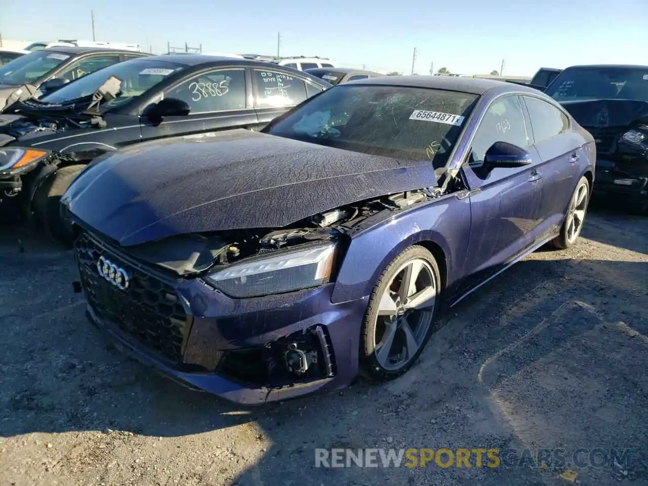 2 Photograph of a damaged car WAUFACF58MA019629 AUDI A5 2021