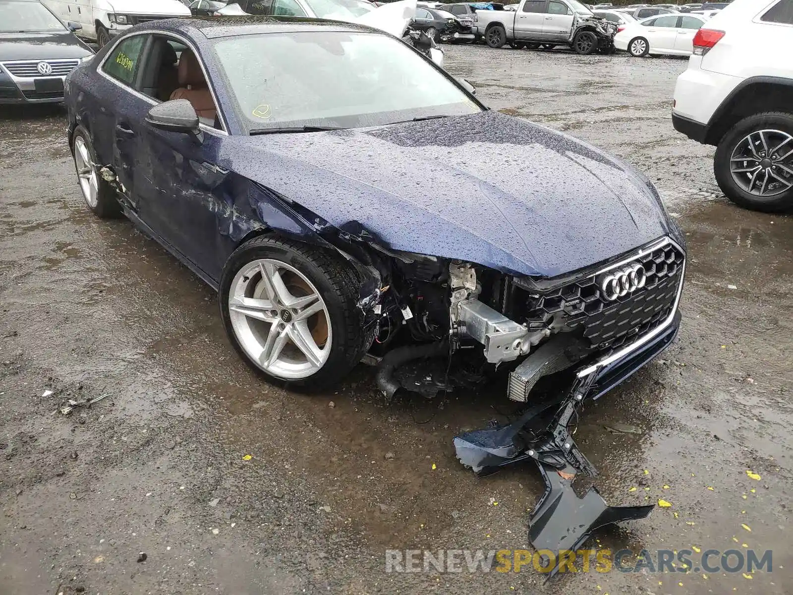 1 Photograph of a damaged car WAUSAAF55MA038450 AUDI A5 2021