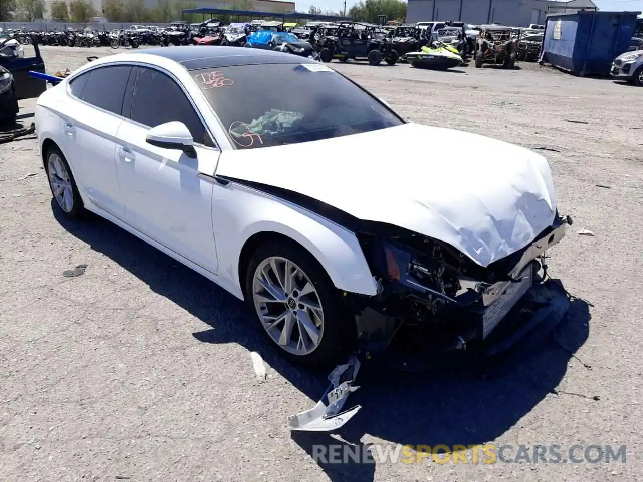 1 Photograph of a damaged car WAUABCF51NA004687 AUDI A5 2022