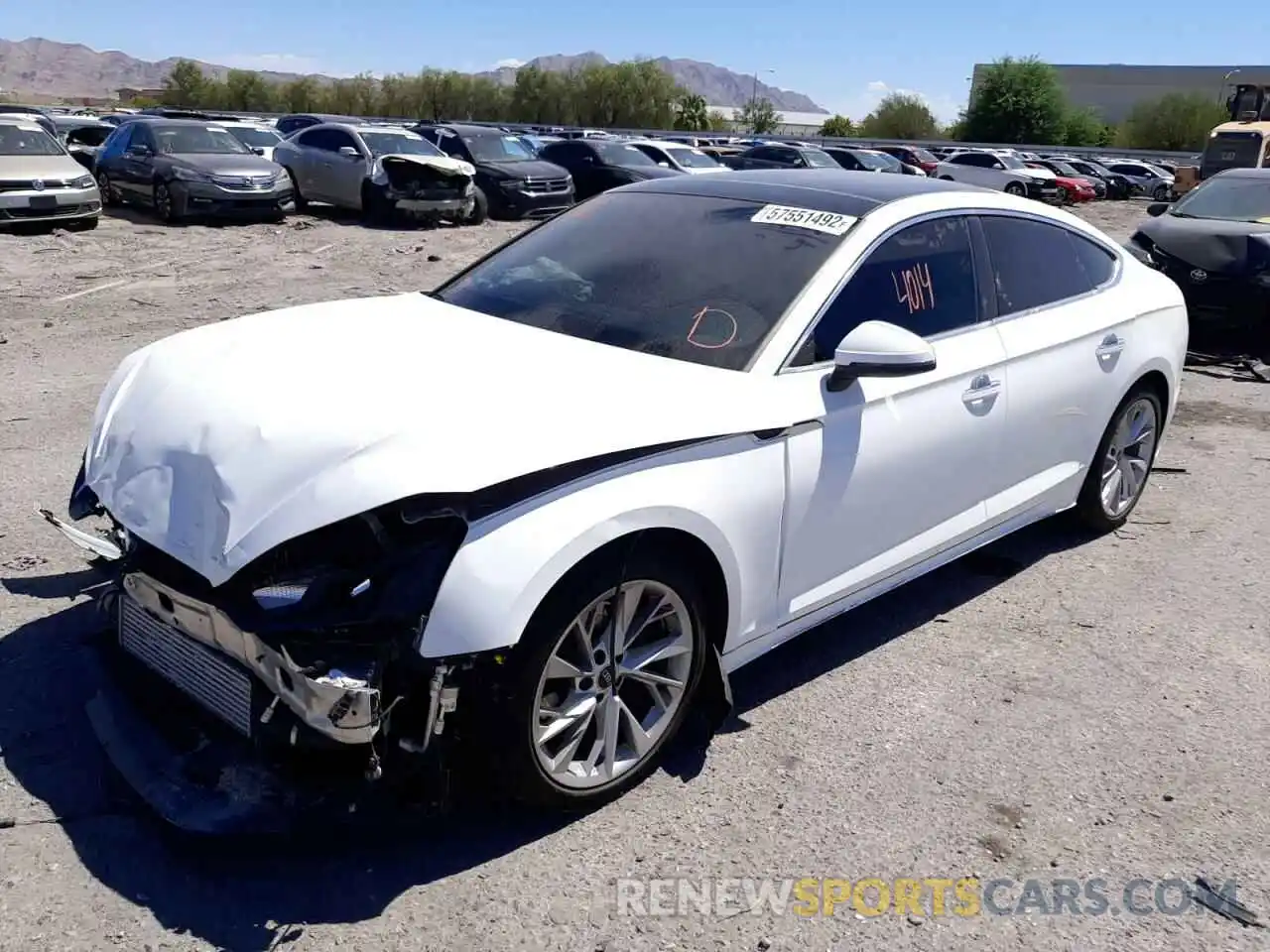 2 Photograph of a damaged car WAUABCF51NA004687 AUDI A5 2022