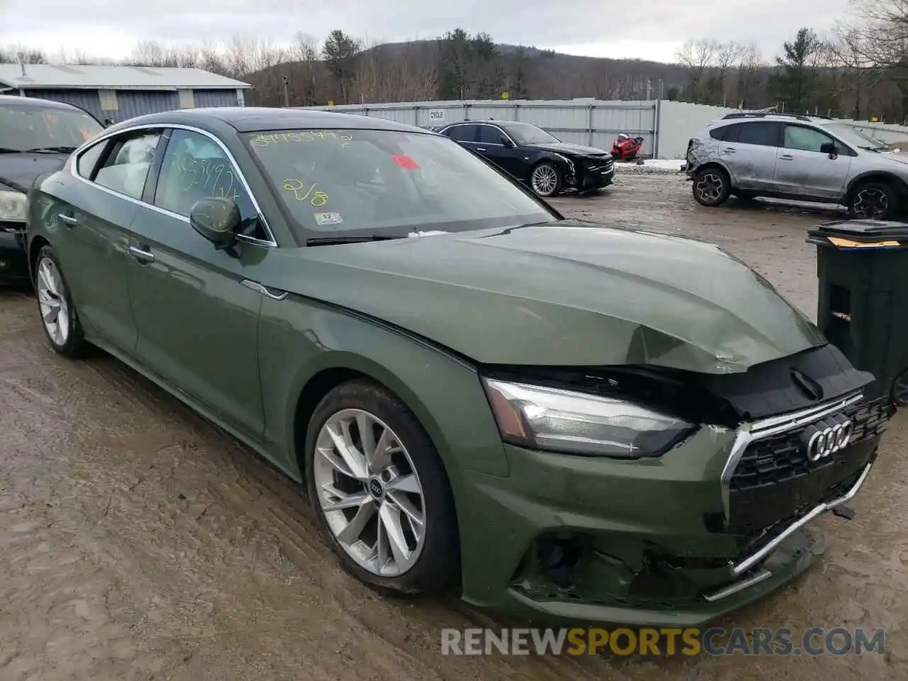 1 Photograph of a damaged car WAUABCF54NA010368 AUDI A5 2022