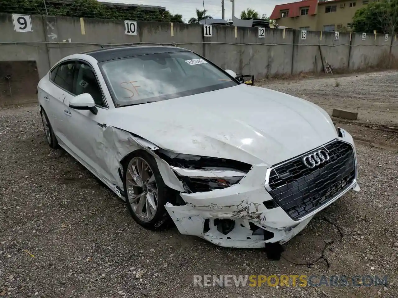 1 Photograph of a damaged car WAUABCF56NA032789 AUDI A5 2022