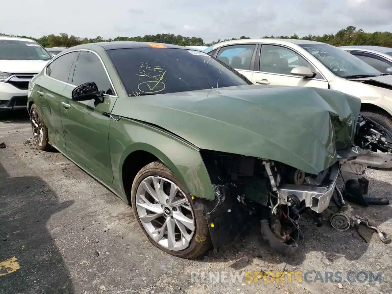 1 Photograph of a damaged car WAUABCF57NA009991 AUDI A5 2022