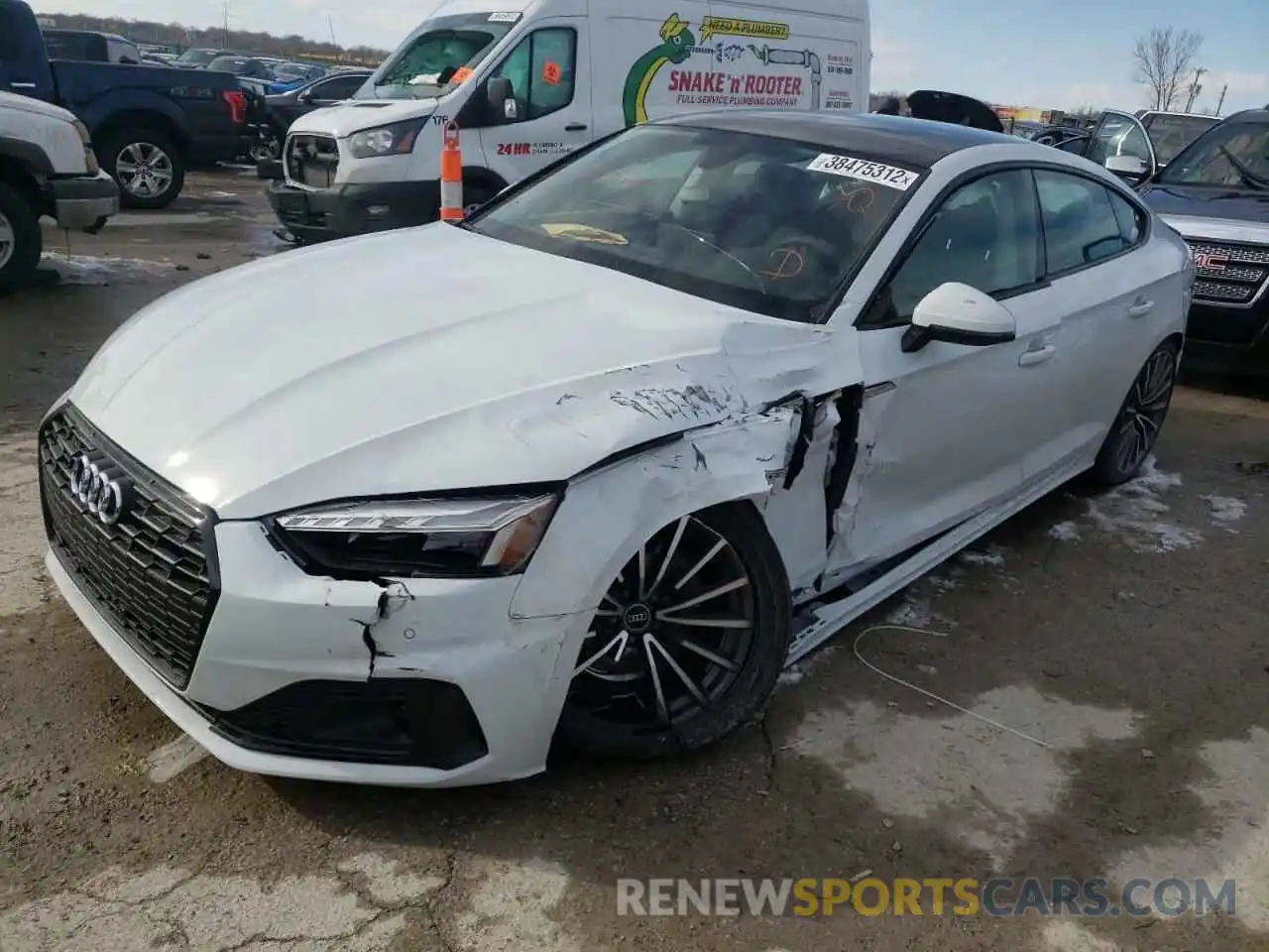 2 Photograph of a damaged car WAUCBCF53NA005154 AUDI A5 2022