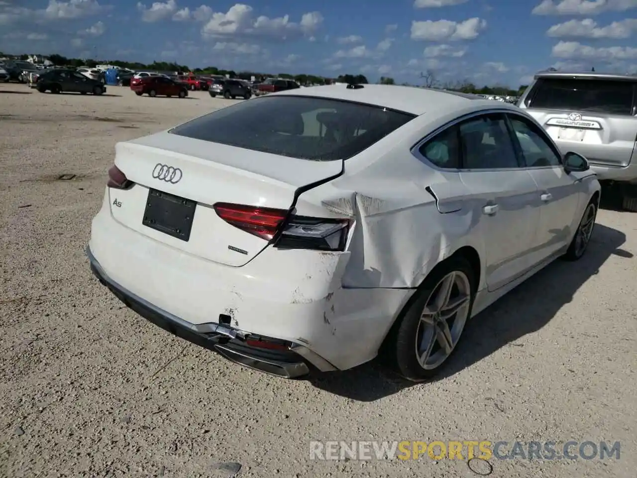 4 Photograph of a damaged car WAUDACF57NA008341 AUDI A5 2022