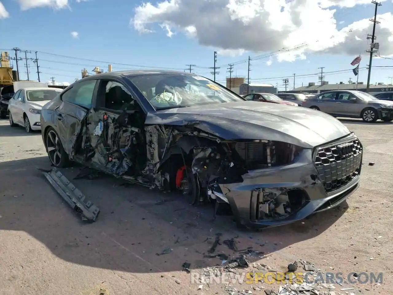 1 Photograph of a damaged car WAUFACF52NA007283 AUDI A5 2022