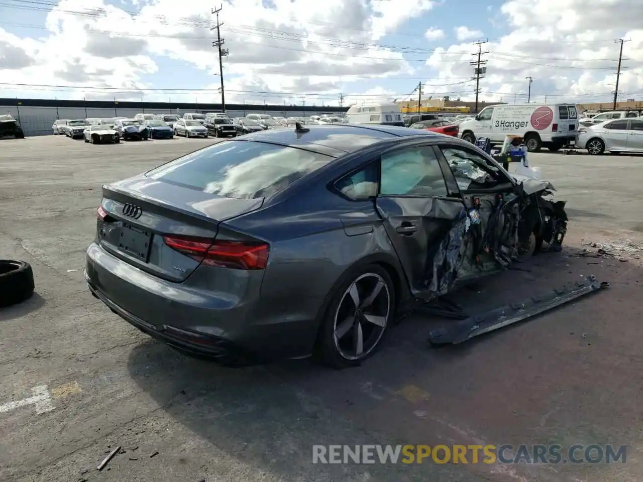 4 Photograph of a damaged car WAUFACF52NA007283 AUDI A5 2022