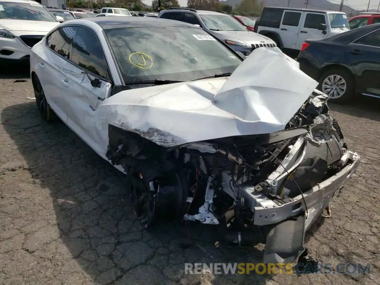 1 Photograph of a damaged car WAUFACF54NA022741 AUDI A5 2022