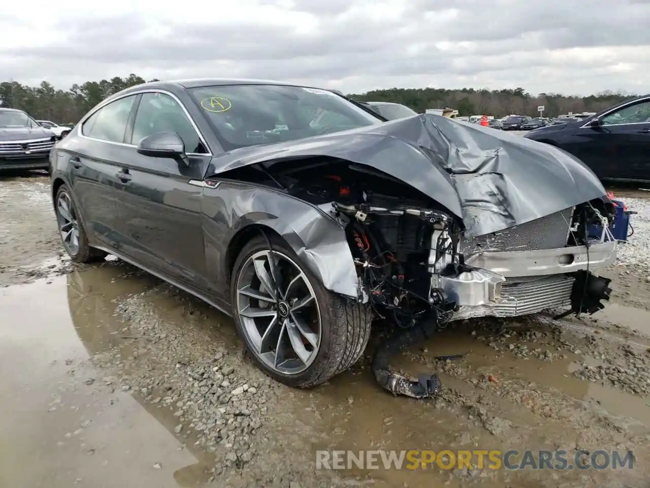 1 Photograph of a damaged car WAUFACF55NA006418 AUDI A5 2022