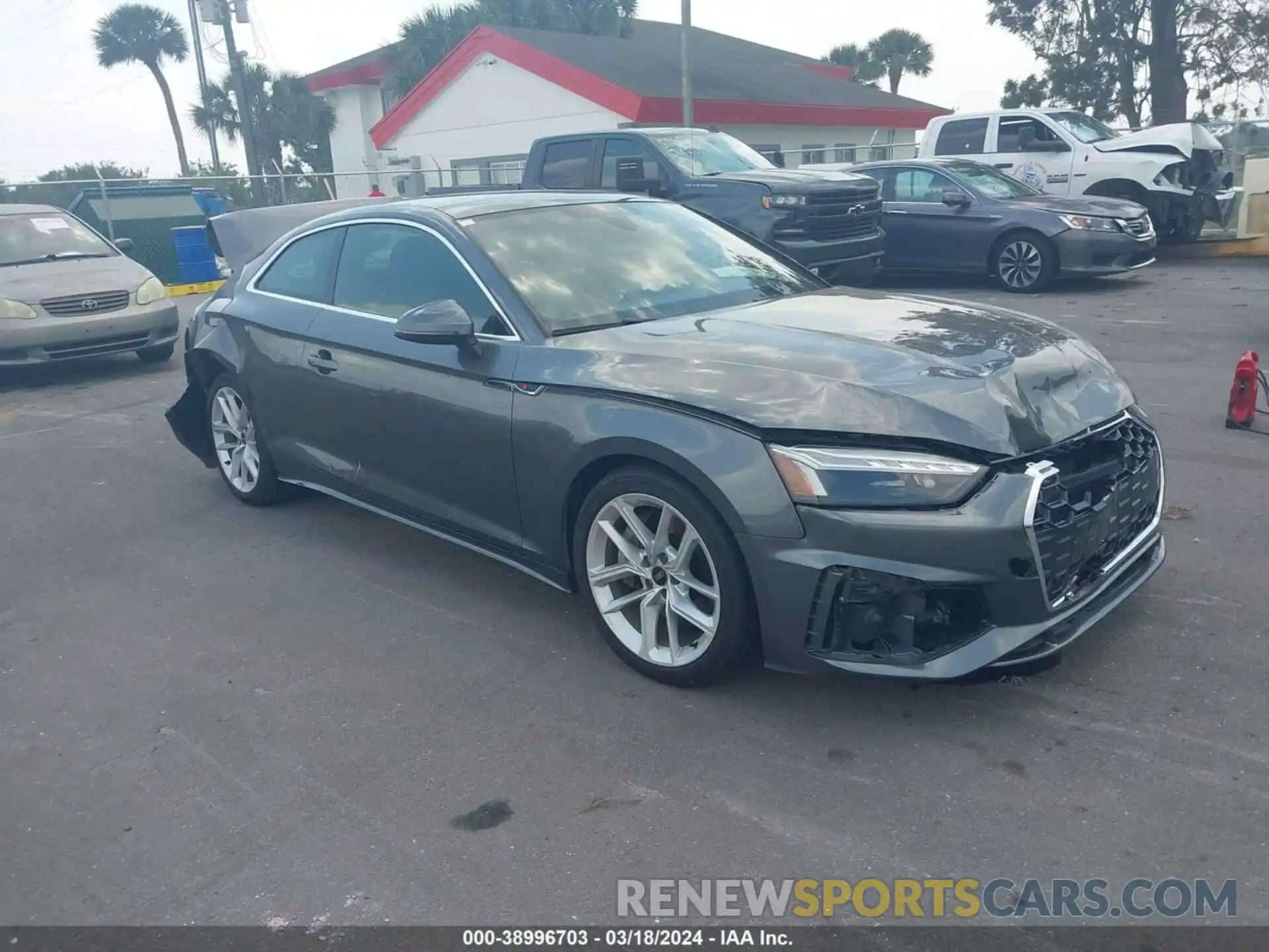 1 Photograph of a damaged car WAUSAAF59PA016696 AUDI A5 2023