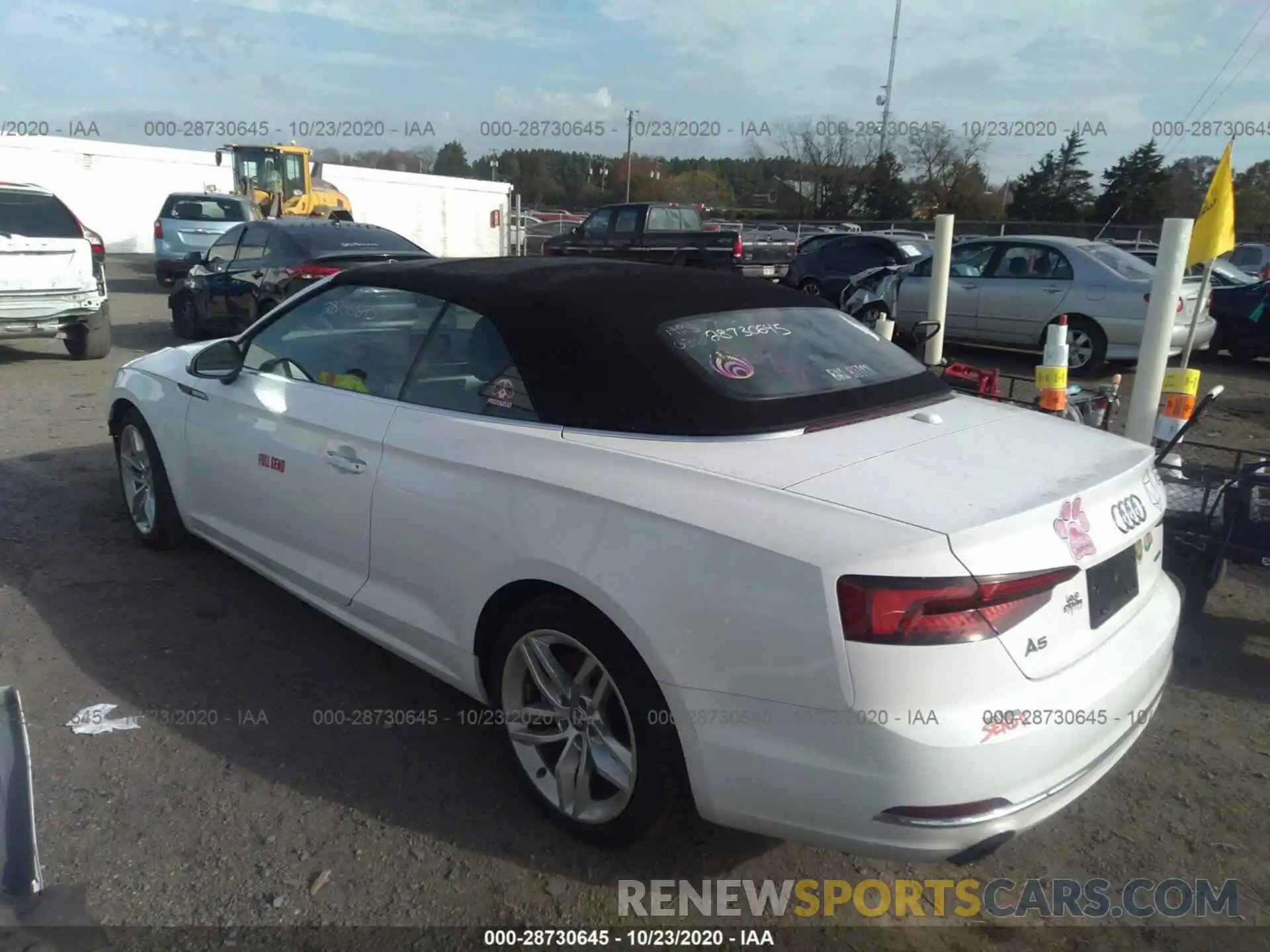 3 Фотография поврежденного автомобиля WAUWNGF59KN010360 AUDI A5 CABRIOLET 2019