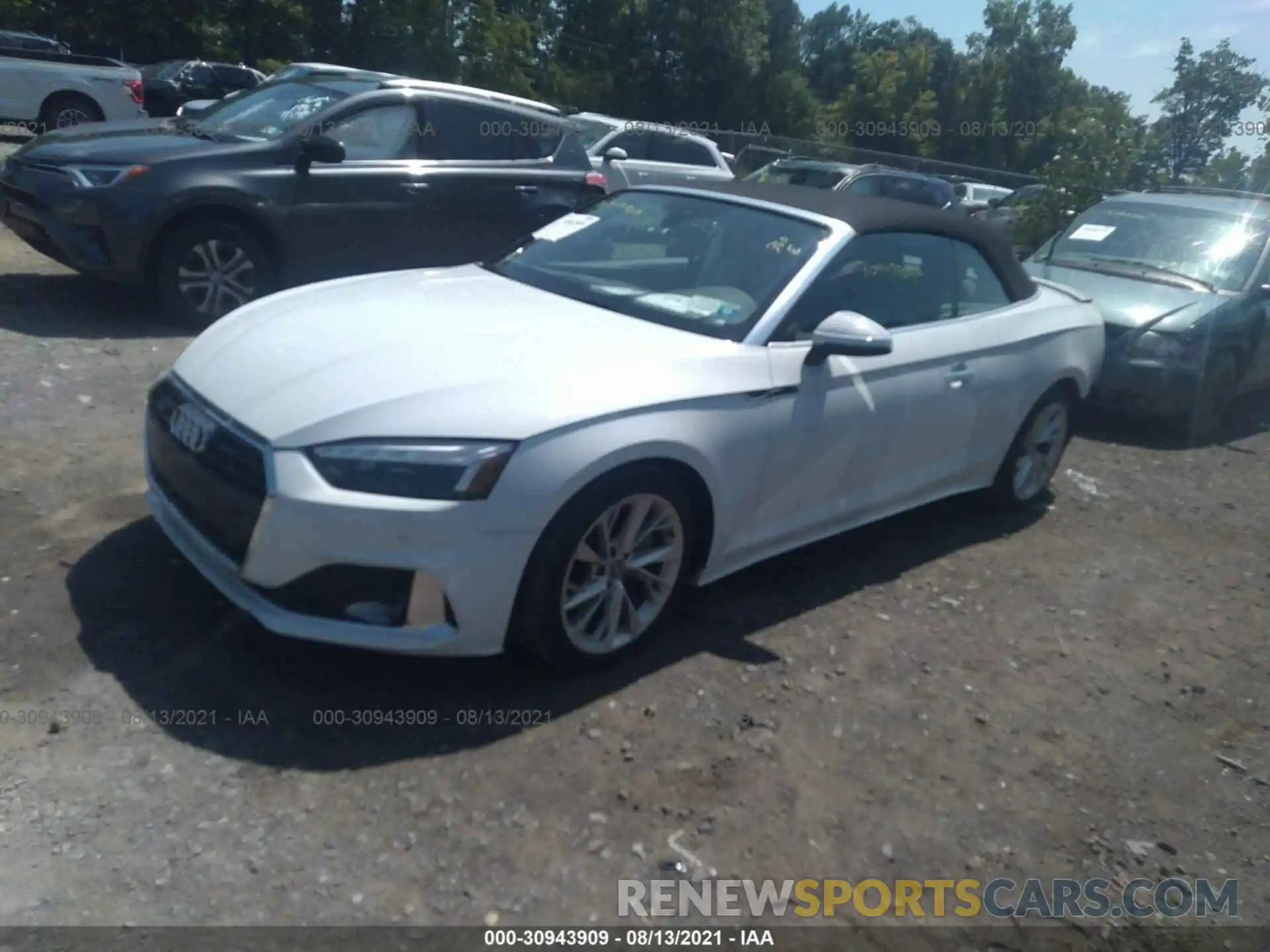 2 Фотография поврежденного автомобиля WAUWNGF5XLN003502 AUDI A5 CABRIOLET 2020