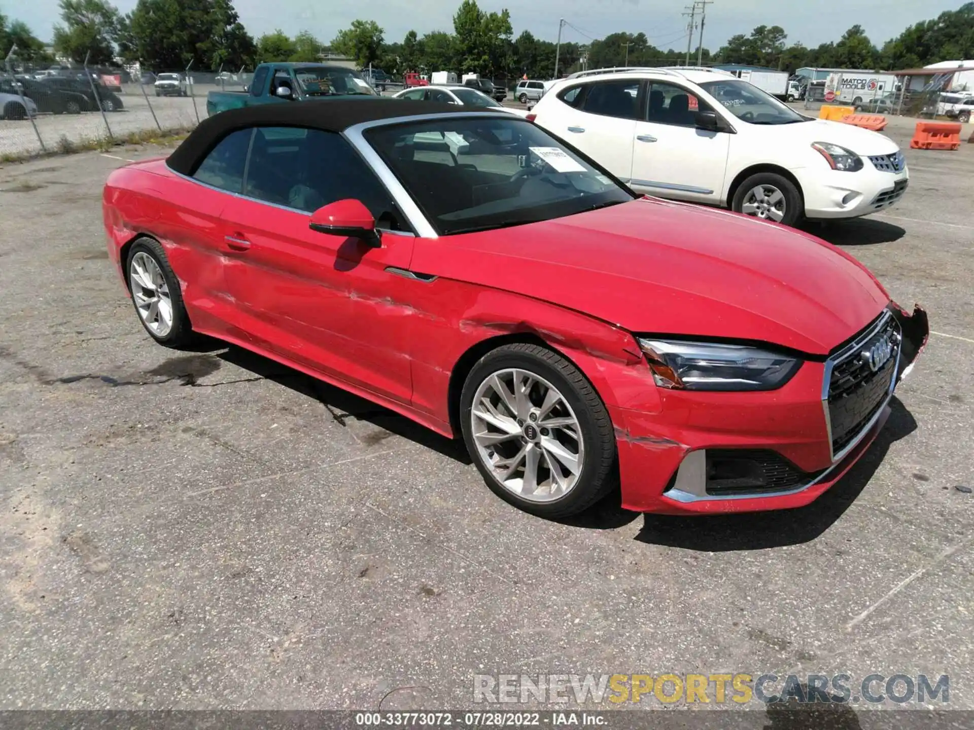 1 Photograph of a damaged car WAU2AGF51NN006009 AUDI A5 CABRIOLET 2022