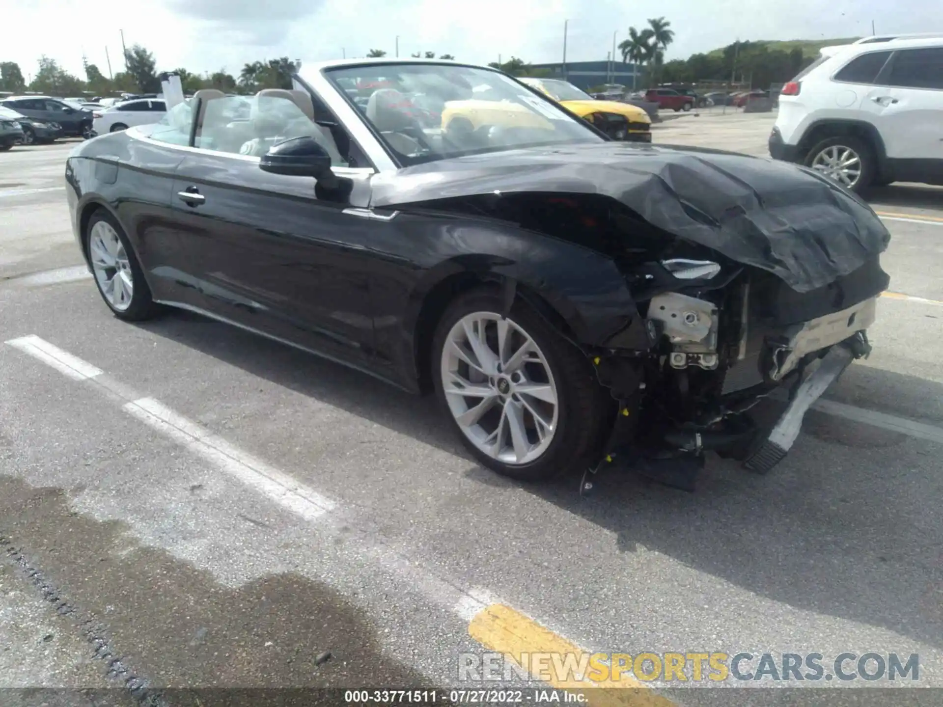 1 Photograph of a damaged car WAU2AGF55NN006157 AUDI A5 CABRIOLET 2022