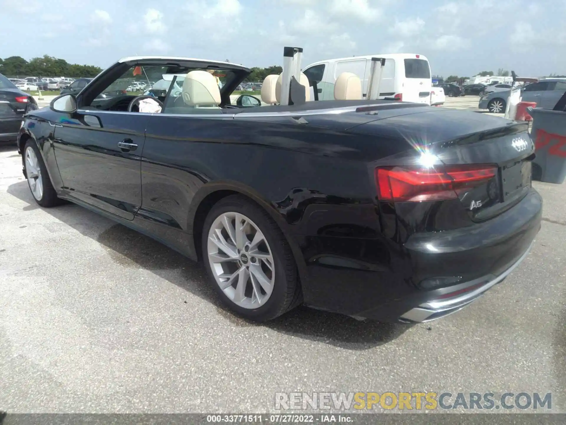 3 Photograph of a damaged car WAU2AGF55NN006157 AUDI A5 CABRIOLET 2022