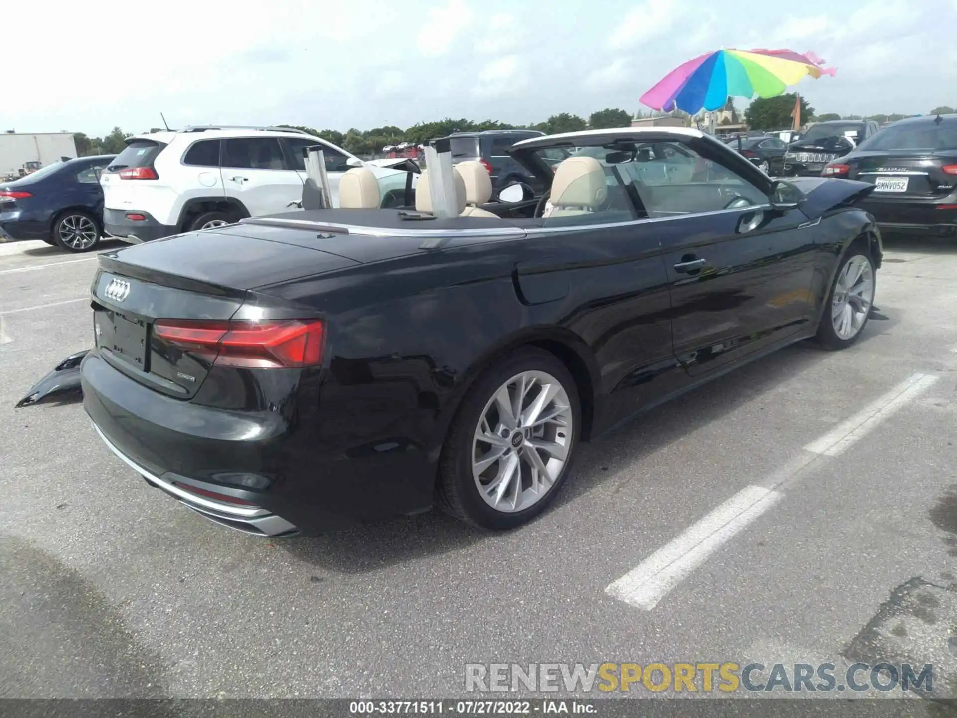 4 Фотография поврежденного автомобиля WAU2AGF55NN006157 AUDI A5 CABRIOLET 2022