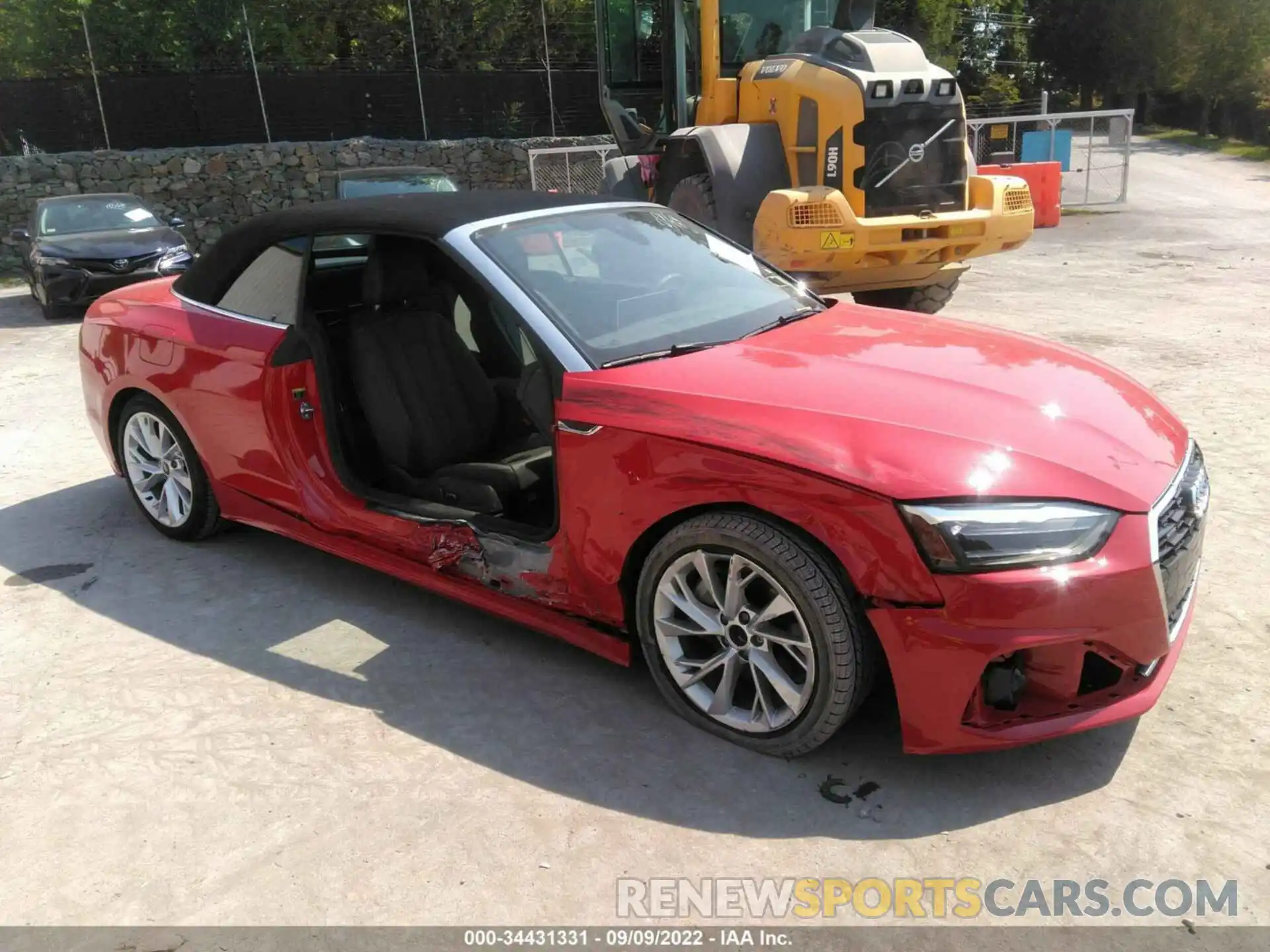 1 Photograph of a damaged car WAU2AGF57NN006032 AUDI A5 CABRIOLET 2022