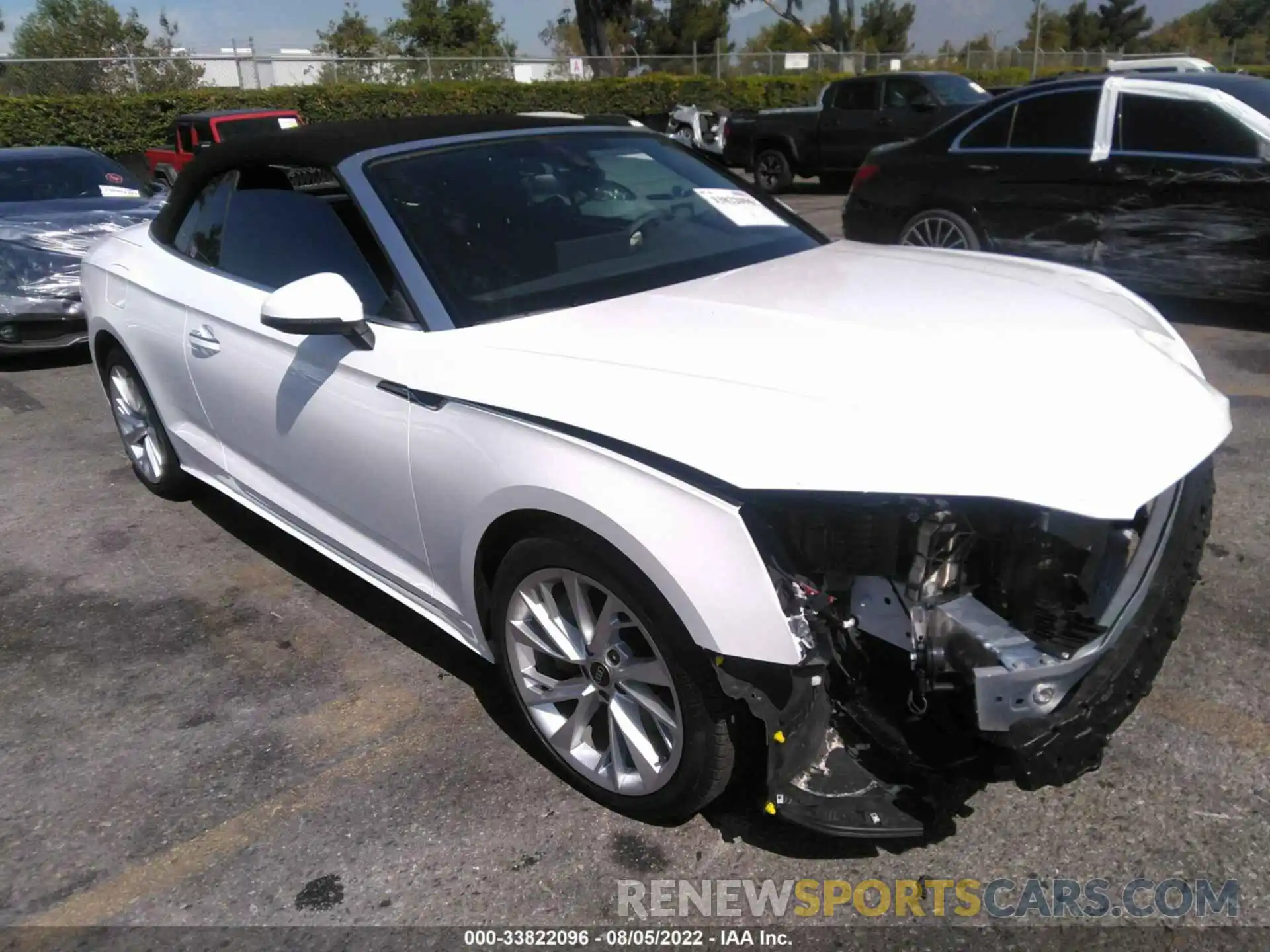 1 Photograph of a damaged car WAUWAGF53NN005512 AUDI A5 CABRIOLET 2022