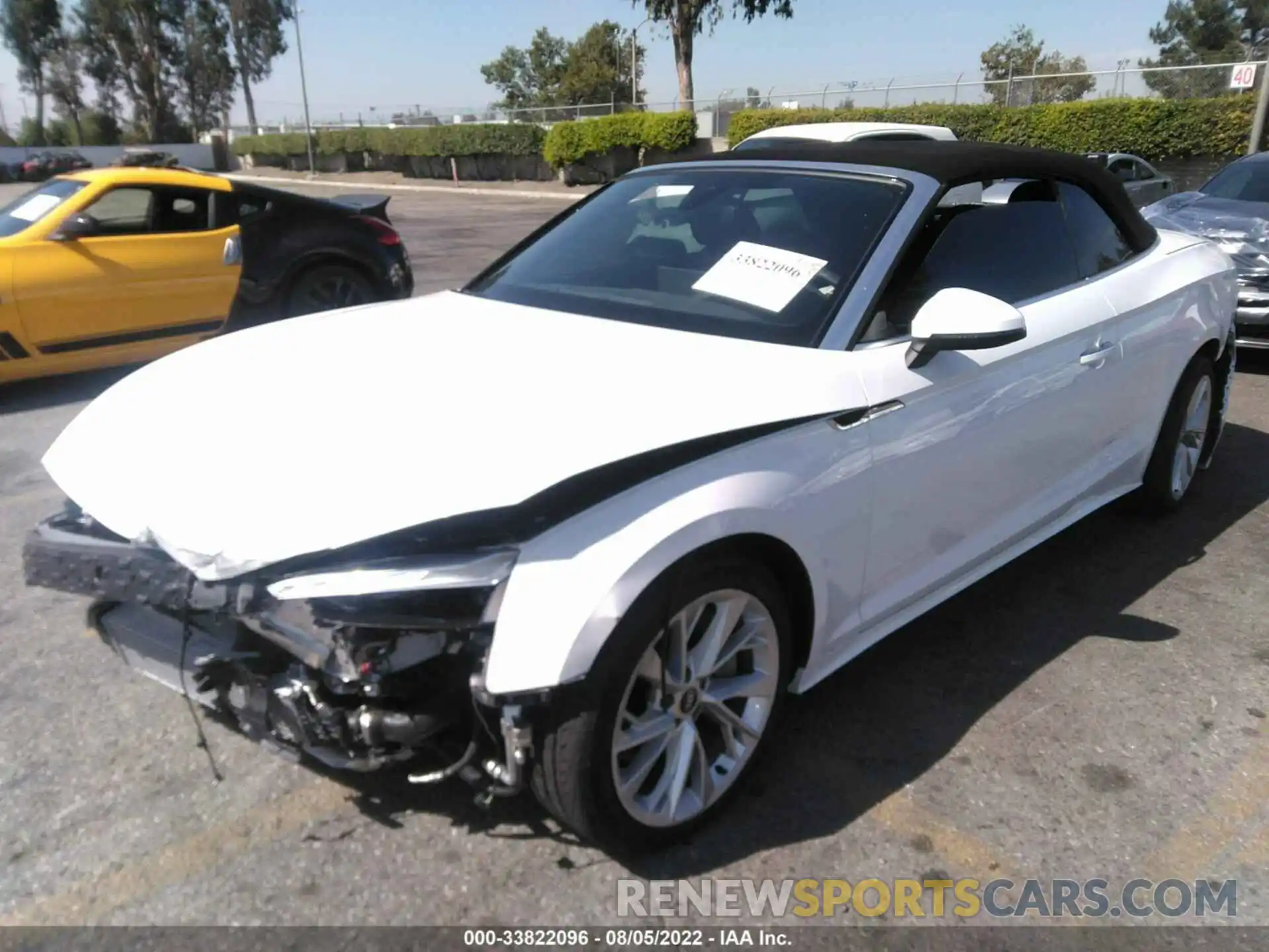 2 Photograph of a damaged car WAUWAGF53NN005512 AUDI A5 CABRIOLET 2022