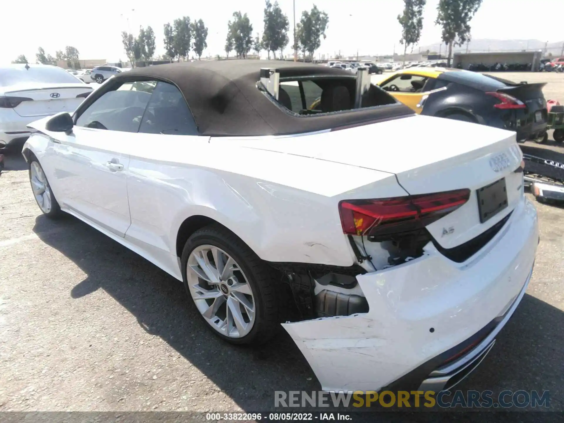 3 Photograph of a damaged car WAUWAGF53NN005512 AUDI A5 CABRIOLET 2022