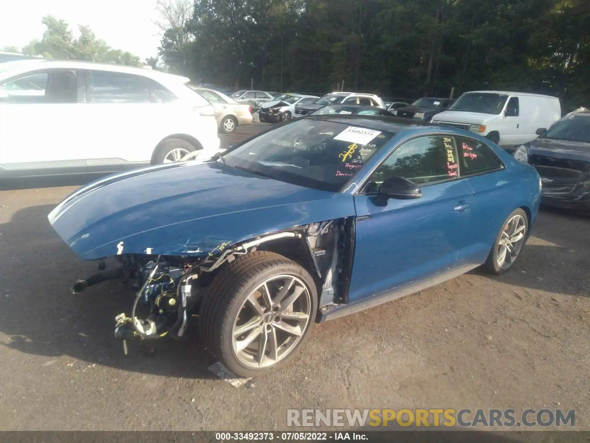 2 Photograph of a damaged car WAUTNAF53KA055446 AUDI A5 COUPE 2019