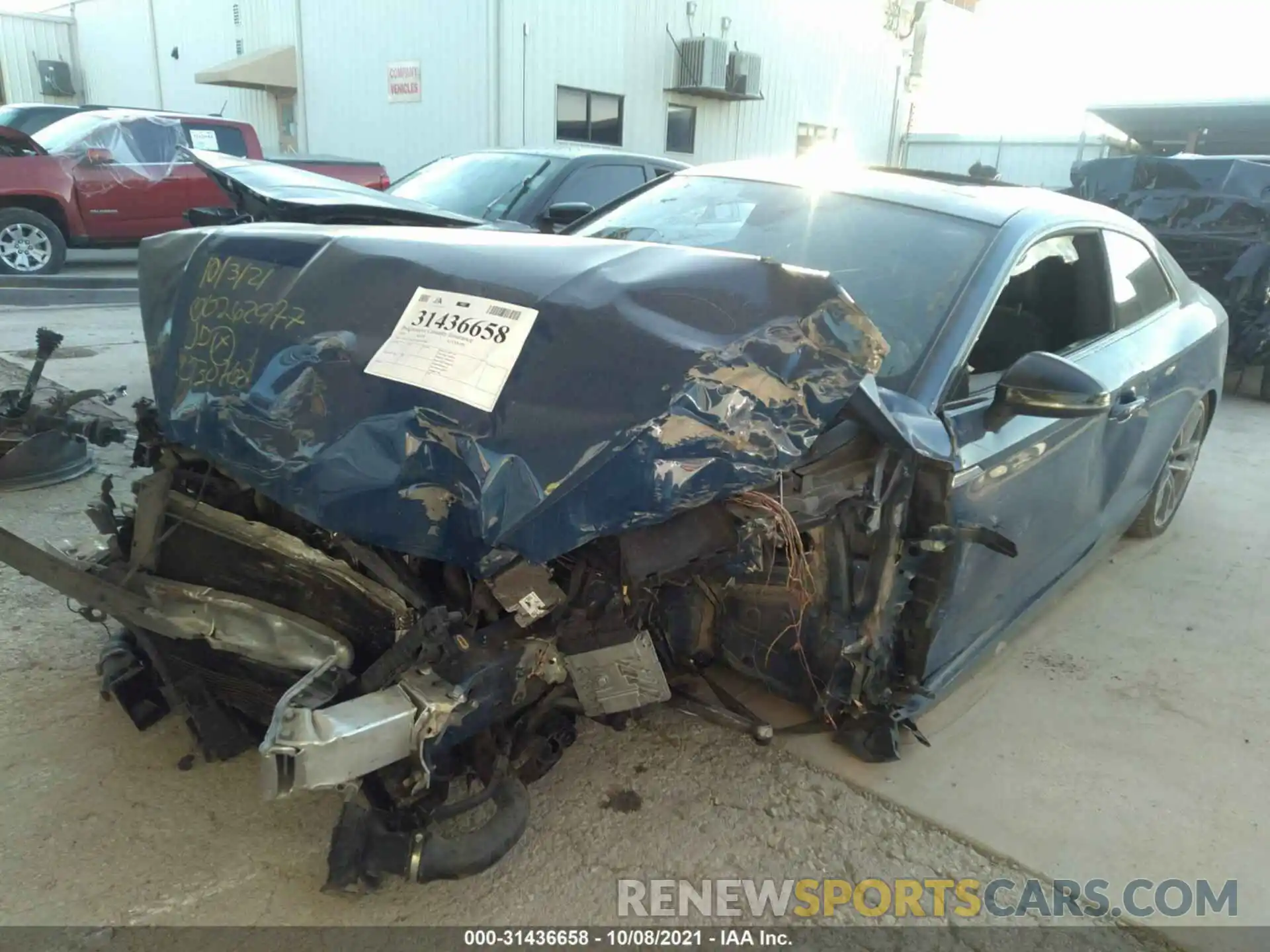 2 Photograph of a damaged car WAUTNAF5XKA030768 AUDI A5 COUPE 2019