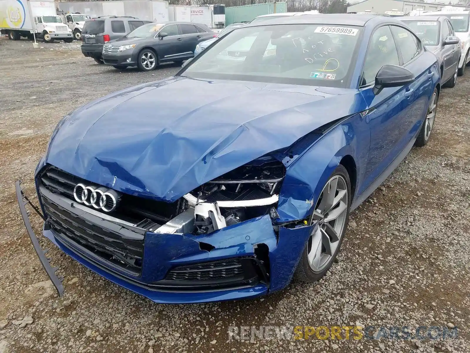 2 Photograph of a damaged car WAUENCF55KA014319 AUDI A5 PREMIUM 2019