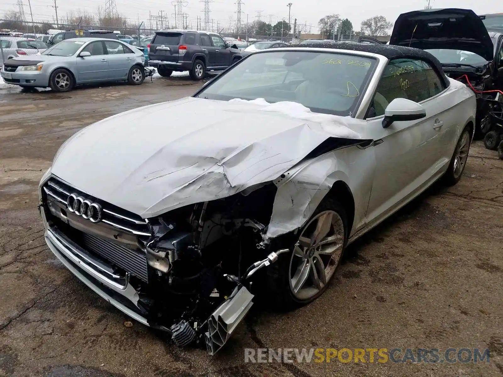 2 Photograph of a damaged car WAUYNGF54KN002143 AUDI A5 PREMIUM 2019