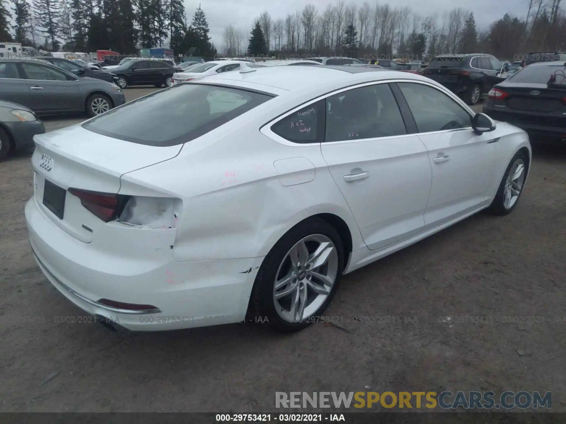 4 Photograph of a damaged car WAUANCF54KA065129 AUDI A5 SPORTBACK 2019