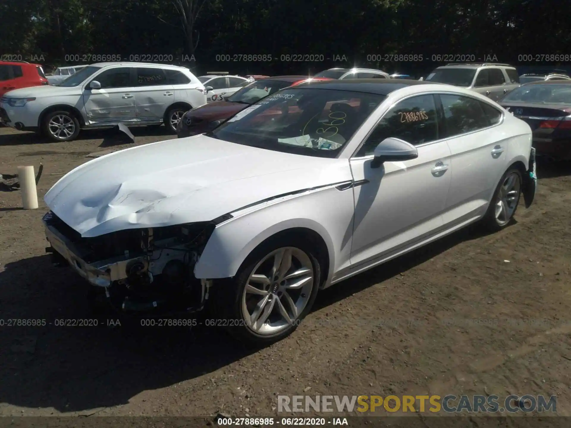 2 Photograph of a damaged car WAUBNCF50KA096530 AUDI A5 SPORTBACK 2019